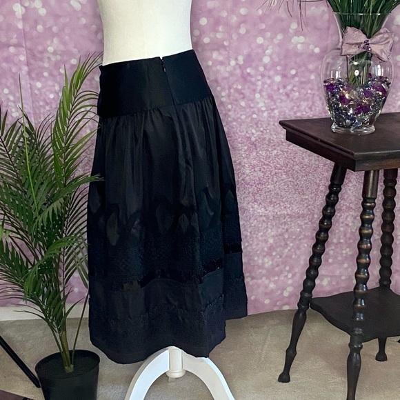 NYGARD embellished cocktail skirt, ribbons sequins - Picture 4 of 14